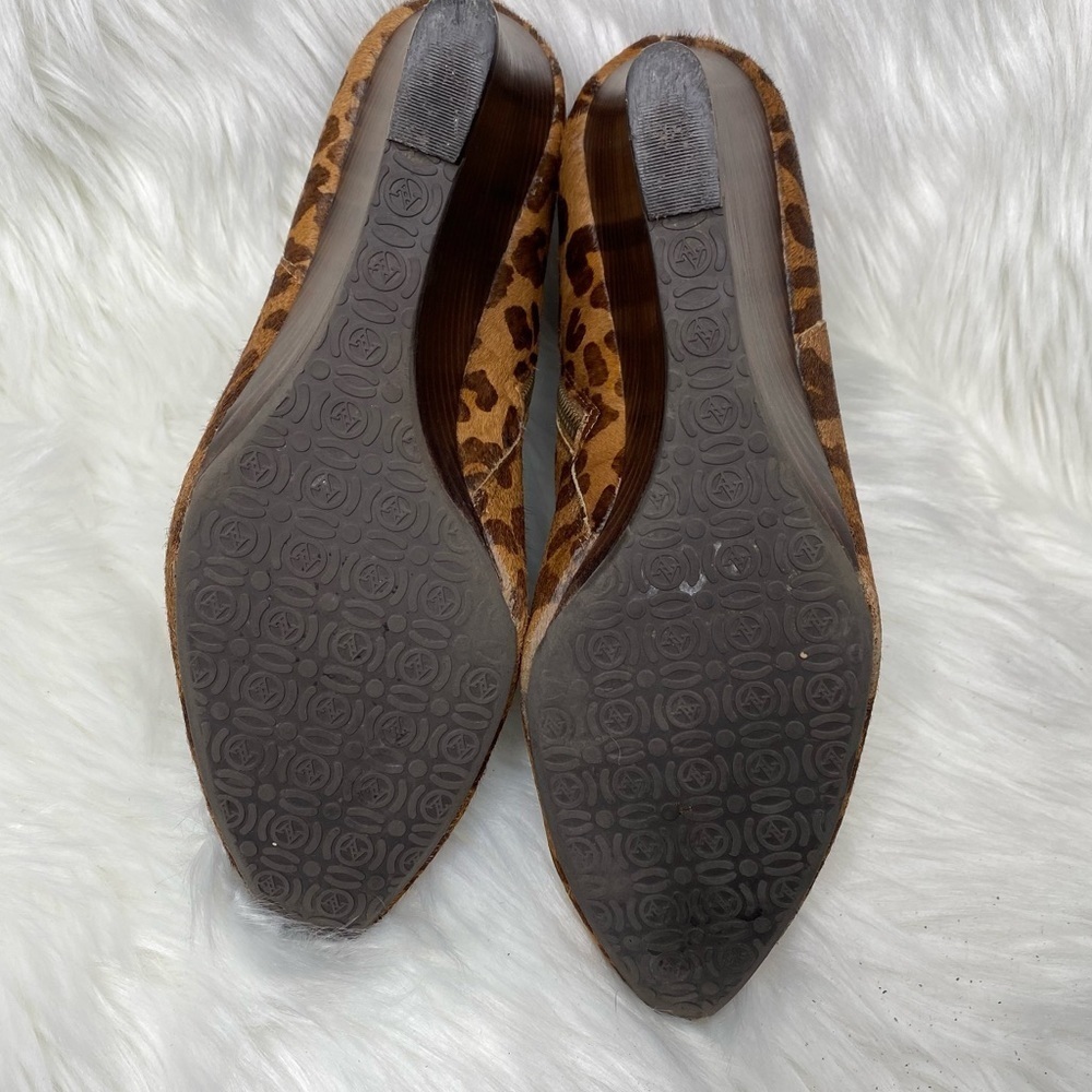 Adrienne Vittadini Sarah Leopard Wedges Size 10 - Picture 6 of 12